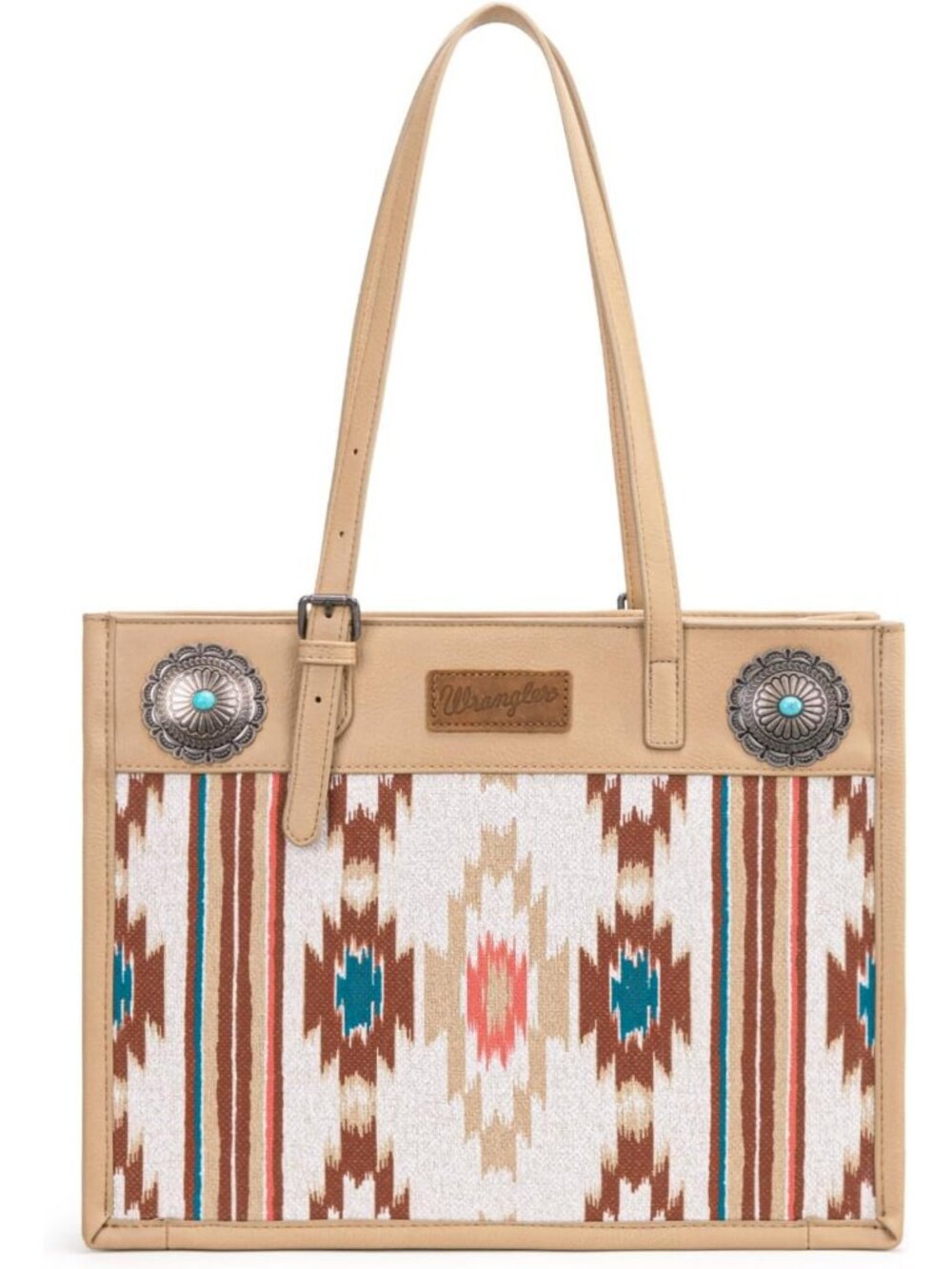 Stylish Aztec Canvas Shoulder Bag with Top Handle - Perfect for Womenβs Everyday